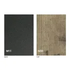 Tabela Kafeje Moderne e Transformueshme në Metal Graphite dhe Top Druri - Sistocle Viadurini