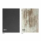 Tabela Kafeje Moderne e Transformueshme në Metal Graphite dhe Top Druri - Sistocle Viadurini