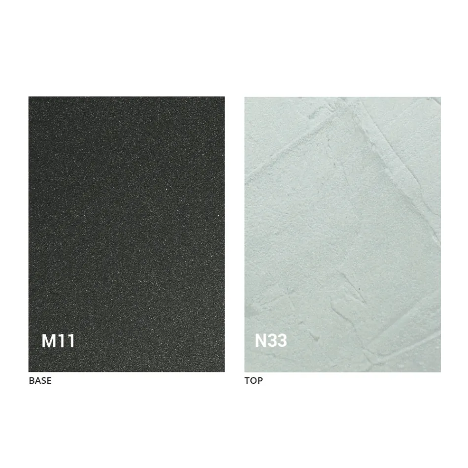 Tabela Kafeje Moderne e Transformueshme në Metal Graphite dhe Top Druri - Sistocle Viadurini