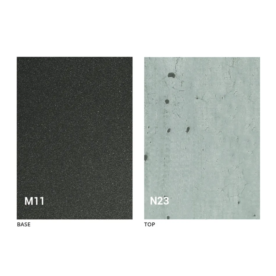 Tabela Kafeje Moderne e Transformueshme në Metal Graphite dhe Top Druri - Sistocle Viadurini