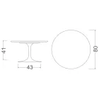 Tavolinë kafeje tulipani Eero Saarinen H 41 në Kira Qeramike Made in Italy - Scarlet Viadurini