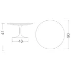 Tavolinë kafeje tulipani Eero Saarinen H 41 në Qeramikë Morpheus Prodhuar në Itali - Scarlet Viadurini