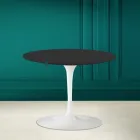 Tavolinë kafeje tulipan Eero Saarinen H 41 në Noir Soft Qeramike Made in Italy - Scarlet Viadurini