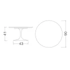 Tavolinë kafeje tulipan Eero Saarinen H 41 në Noir Soft Qeramike Made in Italy - Scarlet Viadurini