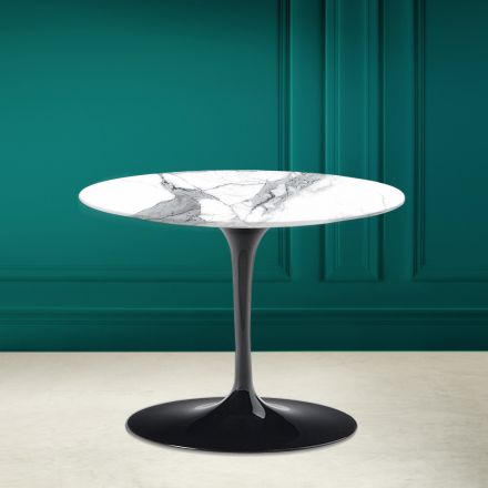 Tavolinë kafeje tulipani Eero Saarinen H 41 në Statuario Altissimo Made in Italy - Scarlet Viadurini