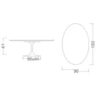 Tavolinë kafeje tulipani Eero Saarinen H 41 në mermer të zi Marquinia Prodhuar në Itali - Scarlet Viadurini