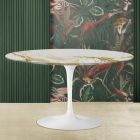 Tavolinë kafeje tulipani Eero Saarinen H 41 Oval me mermer ari Caracatta Viadurini