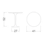 Tavolinë kafeje tulipan Eero Saarinen H 52 me laminat të zi të lëngshëm Made in Italy - Scarlet Viadurini