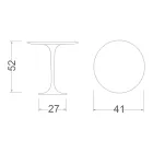 Tavolinë kafeje Eero Saarinen Tulip H 52 në Carrara Statuarietto Marble Prodhuar në Itali - Scarlet Viadurini