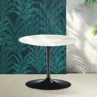 Tavolinë kafeje Saarinen Tulip L 39 cm në ngjyrë qeramike Calacatta Gold Florim me shkëlqim - Scarlet Viadurini