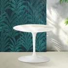 Tavolinë kafeje Saarinen Tulip L 39 cm në ngjyrë qeramike Calacatta Gold Florim me shkëlqim - Scarlet Viadurini