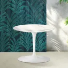 Tavolinë kafeje Saarinen Tulip H 39 cm në ngjyrë qeramike me shkëlqim Statuario Florim - Scarlet Viadurini