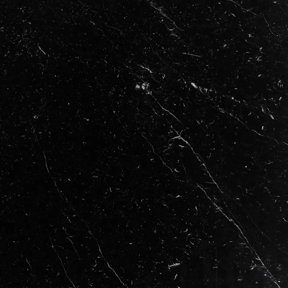 Tavolinë kafeje e rrumbullakët Tulip Saarinen H 39 në Mermer të Zi Marquinia Prodhuar në Itali - Scarlet Viadurini