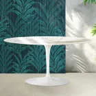 Tavolinë kafeje Saarinen Tulip L 41 cm në ngjyrë qeramike me shkëlqim Florim Calacatta Gold - Scarlet Viadurini