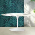 Tavolinë kafeje Saarinen Tulip H 41 cm në ngjyrë qeramike me shkëlqim Statuario Florim - Scarlet Viadurini