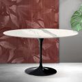 Tavolinë kafeje Saarinen Tulip H 41 cm në ngjyrë qeramike mat Florim Statuario - e kuqe e ndezur
