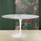 Tavolinë kafeje Tulip Saarinen H 41 me majë mermeri Arabescato Prodhuar në Itali Viadurini