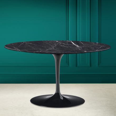 Tavolinë kafeje ovale Tulip Saarinen H 41 me majë qeramike Marquinia Viadurini