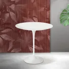 Tavolinë kafeje Saarinen Tulip H 52 cm në ngjyrë të bardhë mat, qeramike Florim - e kuqe e ndezur Viadurini