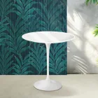 Tavolinë kafeje Saarinen Tulip H 52 cm në Qeramikë Florim të Bardhë me Shkëlqim - Scarlet Viadurini