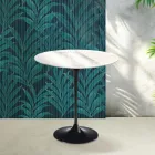 Tavolinë kafeje Saarinen Tulip H 52 cm në ngjyrë qeramike me shkëlqim Statuario Florim - Scarlet Viadurini