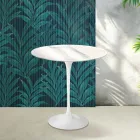 Tavolinë kafeje Saarinen Tulip H 52 cm në ngjyrë qeramike me shkëlqim Statuario Florim - Scarlet Viadurini