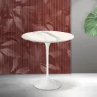 Tavolinë kafeje Saarinen Tulip H 52 cm në ngjyrë qeramike mat Florim Statuario - e kuqe e ndezur Viadurini