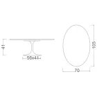 Tavolinë kafeje ovale Tulip Saarinen H 41 në të bardhë Absolute Made in Italy - Scarlet Viadurini