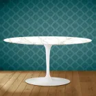 Tavolinë kafeje Ovale Tulip Saarinen H 41 në Entzo Qeramike Made in Italy - Scarlet Viadurini