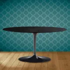 Tavolinë kafeje ovale Tulip Saarinen H 41 në qeramikë Sirius Prodhuar në Itali - Scarlet Viadurini