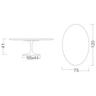 Tavolinë kafeje tulipan Saarinen Oval H 41 në Statuario Altissimo Prodhuar në Itali - Scarlet Viadurini