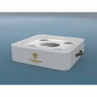 Tavolinë kafeje Trona - tabaka lundruese për dizajnin në eko-lëkurë detare Viadurini