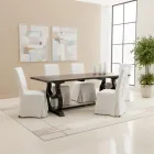 Tavolinë prej druri pishe 200x100 cm me bazë larjeje antike - Aieta Viadurini