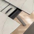 Tavolinë me fuçi e zgjerueshme deri në 170 cm në HPL të stratifikuar - Convivio Viadurini