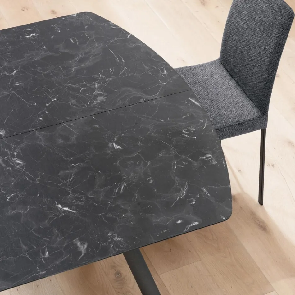 Tavolinë me fuçi e zgjerueshme deri në 170 cm në HPL të stratifikuar - Convivio Viadurini