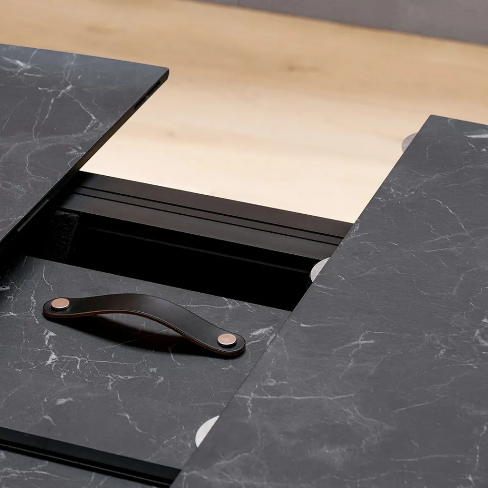 Tavolinë me fuçi e zgjerueshme deri në 170 cm në HPL të stratifikuar - Convivio Viadurini