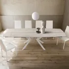 Tavolinë me fuçi e zgjerueshme në 240 ose 280 cm në HPL dhe Metal - Aktualisht Viadurini