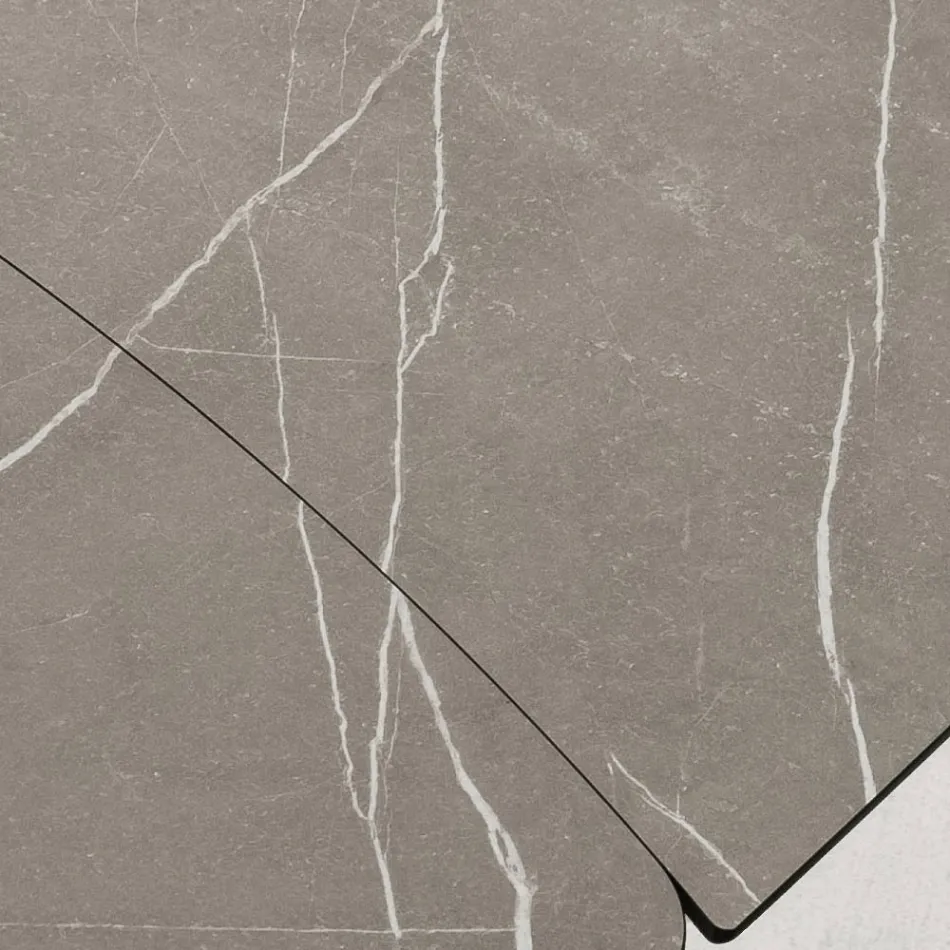 Tavolinë me fuçi e zgjerueshme në 240 ose 280 cm në HPL dhe Metal - Aktualisht Viadurini