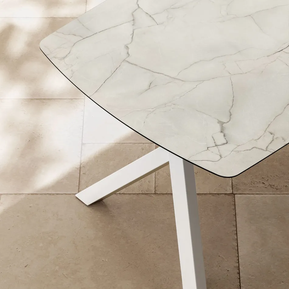 Tavolinë me fuçi të zgjerueshme në 240 ose 280 cm në HPL të stratifikuar - Dialogo Viadurini