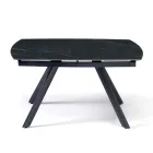 Tavolinë e Zgjerueshme 140/210x90 cm në Gurë të Sintezuar me Efekt Mermeri - Atrium Viadurini