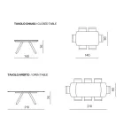Tavolinë e Zgjerueshme 140/210x90 cm në Gurë të Sintezuar me Efekt Mermeri - Atrium Viadurini