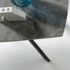 Tavolinë e Zgjerueshme 140/210x90 cm në Gurë të Sintezuar me Efekt Mermeri - Atrium Viadurini