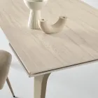 Tavolinë e Zgjerueshme 160/240x90 cm në Gurë të Sintezuar me Efekt Mermeri - Samus Viadurini