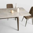 Tavolinë e Zgjerueshme 160/240x90 cm në Gurë të Sintezuar me Efekt Mermeri - Samus Viadurini