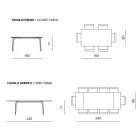 Tavolinë e Zgjerueshme 160/240x90 cm në Gurë të Sintezuar me Efekt Mermeri - Samus Viadurini