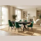 Tavolinë e Zgjerueshme 160/240x90 cm e Bërë nga Qelq Qeramik - Master Viadurini