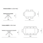 Tavolinë e Zgjerueshme 160/240x91 cm në Gurë të Sintezuar me Efekt Mermeri - Palazzo Viadurini