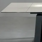 Tavolinë e zgjerueshme 3 m Këmbë metalike me majë qeramike me shkëlqim - Papusca Viadurini