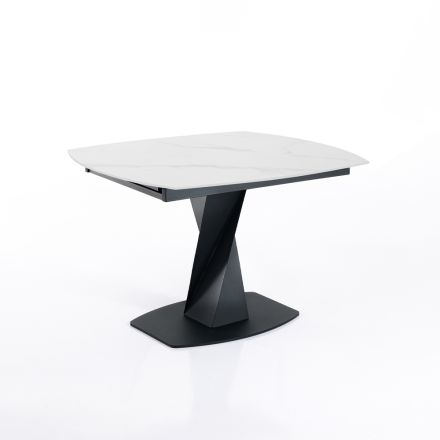Tavolinë e zgjatur deri në 165 cm në Metal dhe Qeramikë - Boccanera Viadurini
