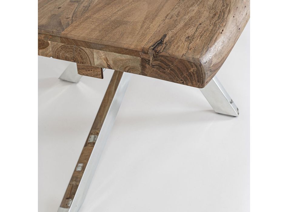 Tavolinë e zgjerueshme deri në 2,6 m në Homemotion prej druri të punuar me dorë - Plutarco Viadurini